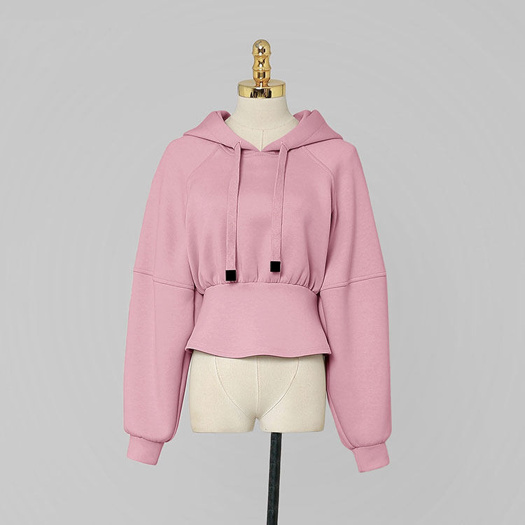 의류 샘플 여성의류 레이아웃 실사 컷 후드 풀오버 스웨트 셔츠 스트레이트 와이드 레그 트레이닝 복 패턴