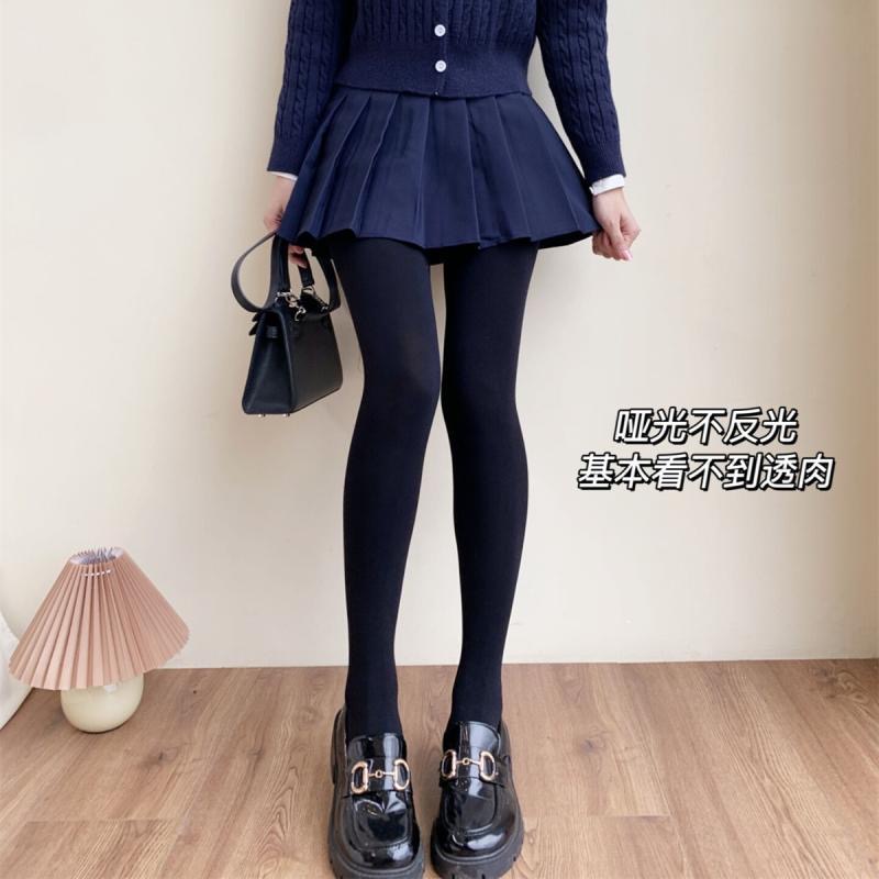 天鹅绒80D连裤袜哑光黑色日系防勾丝打底裤春秋款光腿神器女秋冬