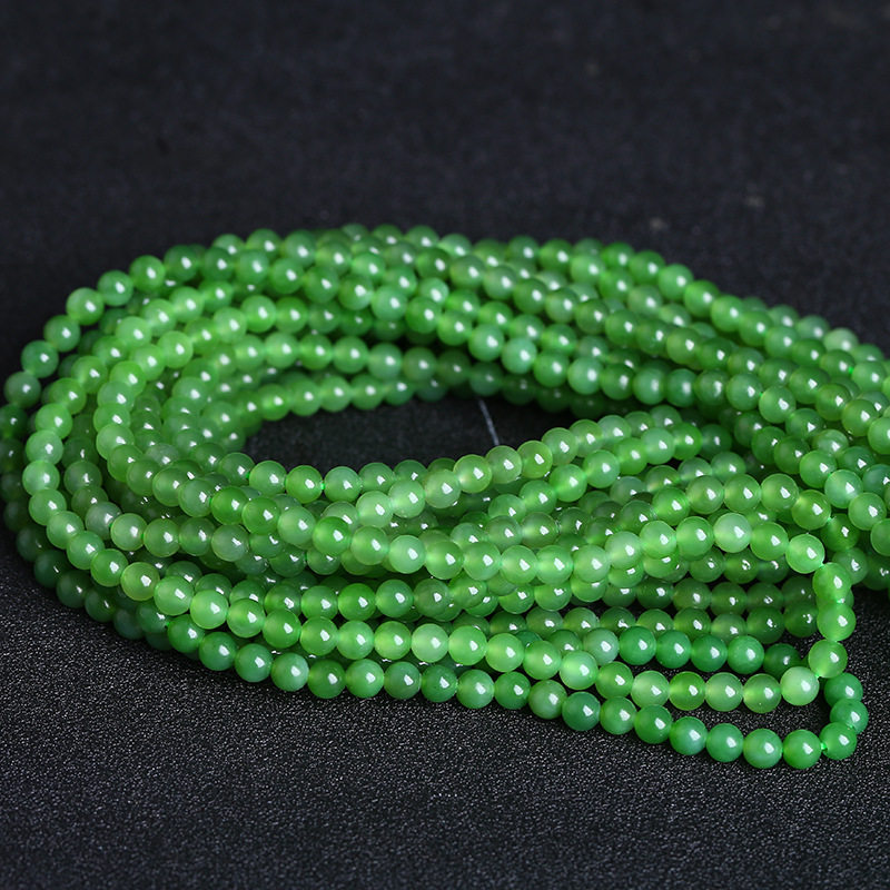 天然俄罗斯和田玉碧玉108颗佛珠