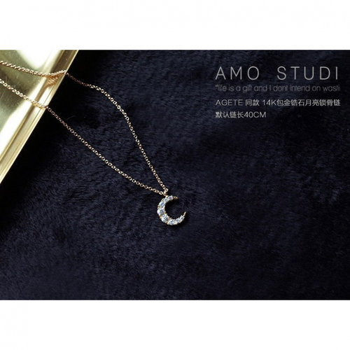 典润手工回馈款agete同款锆石月