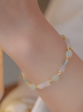 新中式和田玉手链天山冰翠手链女