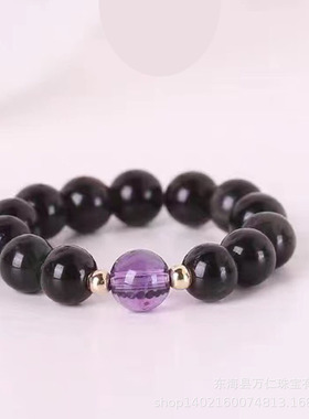 水晶多巴胺戒指女小众设计个性串