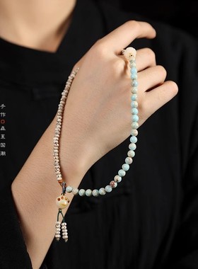 天然复古星月菩提子多圈手串新中
