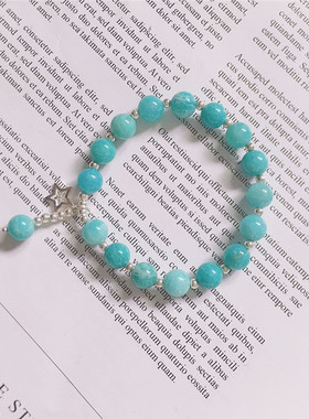 典润天然天河石手链单圈水晶手串