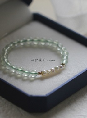 自然葡萄晶手链夏女珍珠南红玛瑙