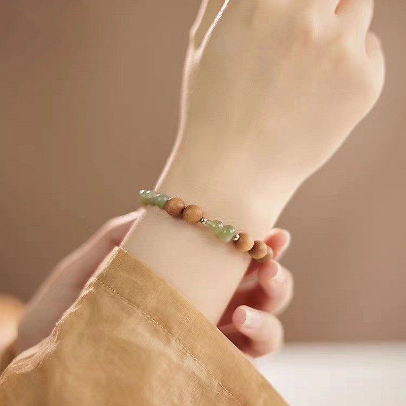 天然老山檀手串檀木香木质珠子复