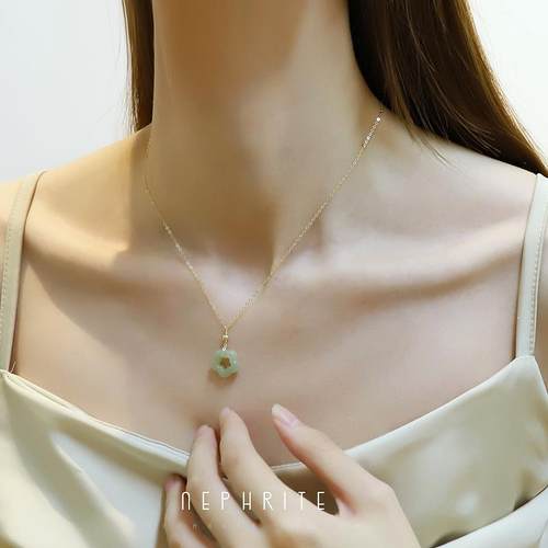 原创天然和田玉项链女ins小众设