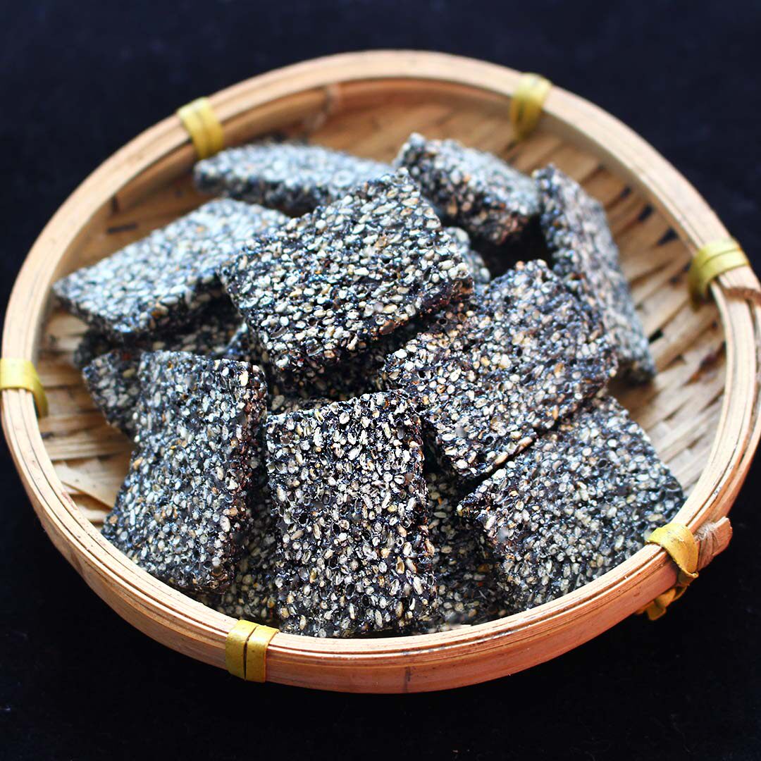 百里青禾黑芝麻糖芝麻片无添加纯麦芽糖农家传统手工安徽黄山特产