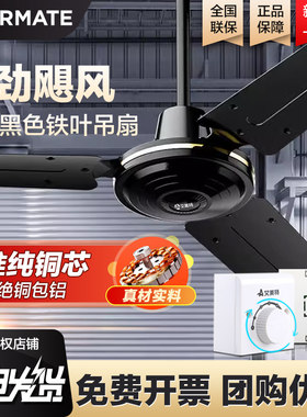 艾美特56寸吊扇家用电风扇铁叶