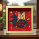福字马年2026元 旦春节纸浆画数字油画小尺寸儿童填色画丙烯画手工