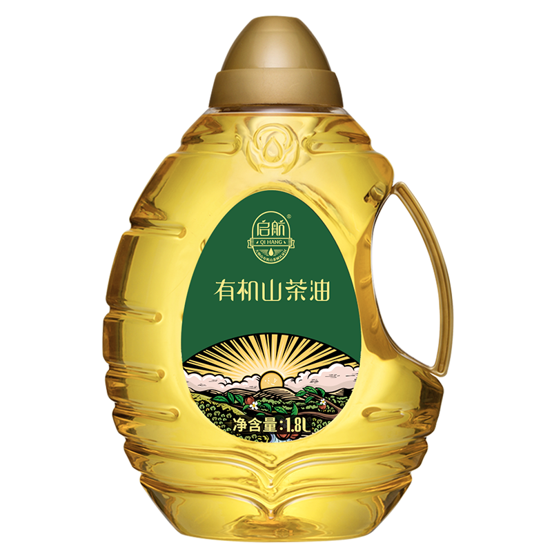 啟航山茶油1.8升 有機物理壓榨茶籽油食用油家庭裝 山頂系列