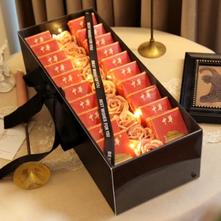 父亲情人节烟束花礼盒香咽花束送爸爸送老公装烟惊喜盒子生日礼物