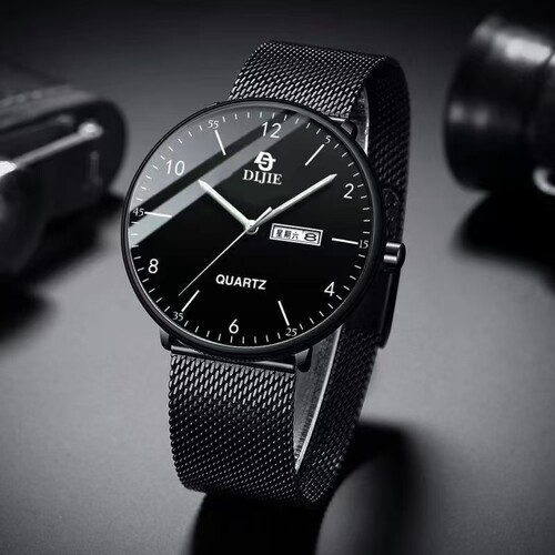 静音石英表潮流夜光韩版潮流时尚双日历学生初高中生手表手表男款