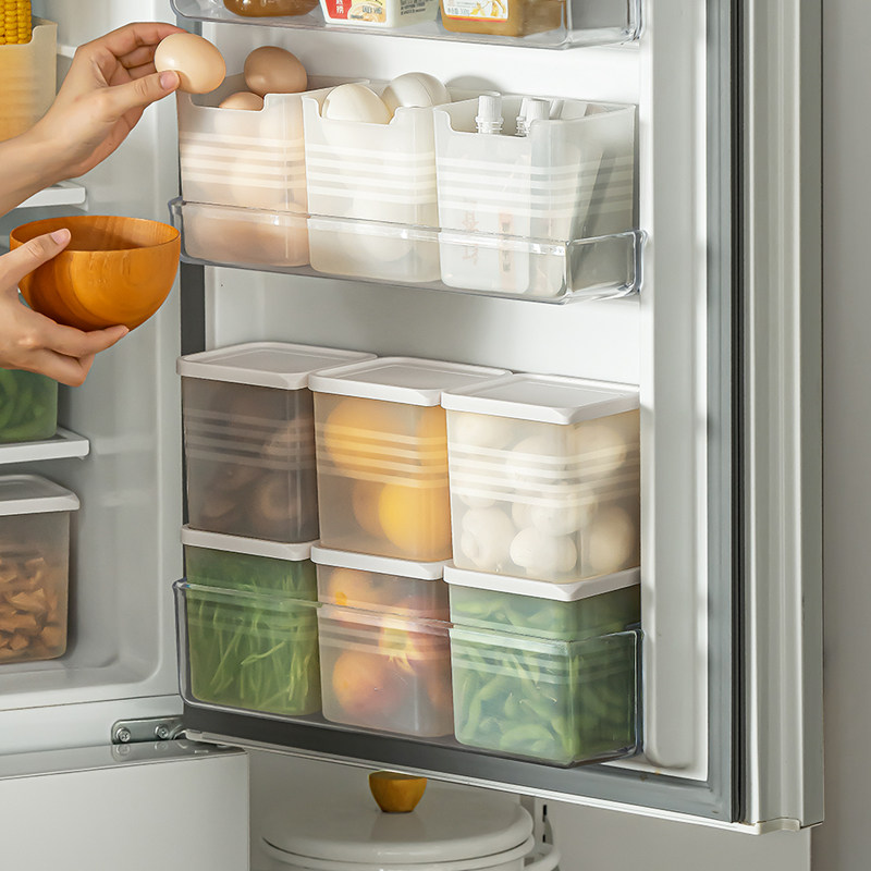 冰箱侧门收纳盒食品级保鲜盒鸡蛋分装专用厨房侧面整理神器储物盒