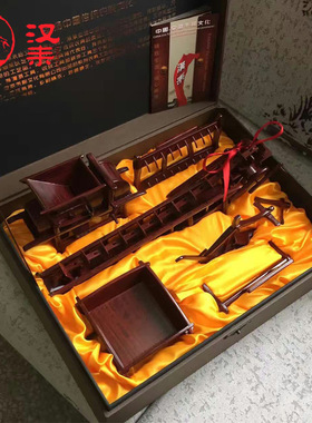 东阳木雕桌面客厅复古农耕工艺品