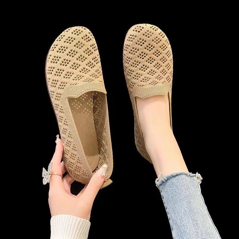 夏季老北京布鞋女网鞋新款透气妈妈鞋镂空浅口豆豆鞋小薄底网面鞋,女鞋,传统布鞋,淘宝优惠券,粉丝福利购,淘宝优惠卷