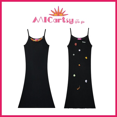 绝美经典款烫钻手工钉珠撞色女装