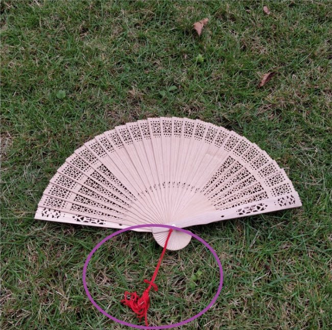 손실 정리 6 인치 중국 스타일의 작은 나무 팬 다채로운 나무 팬 댄스 치파오 사진 소품 성능 팬