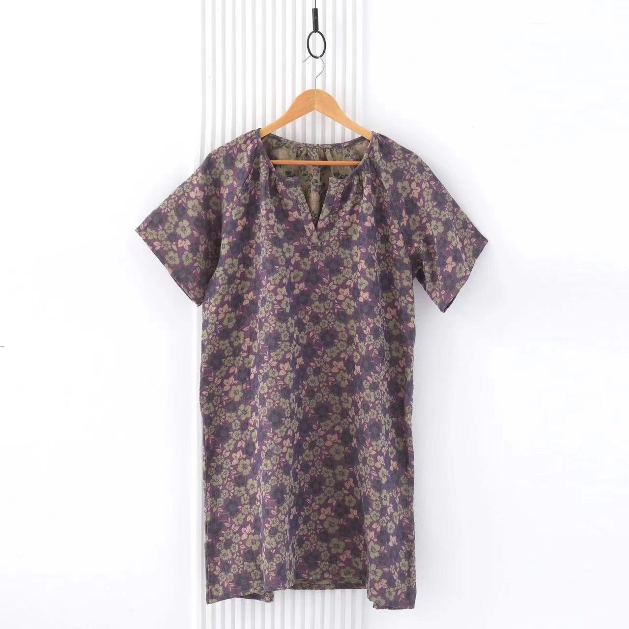 特价！！自留！纯棉双层纱布色织提花睡裙，居家服 均码150斤内穿