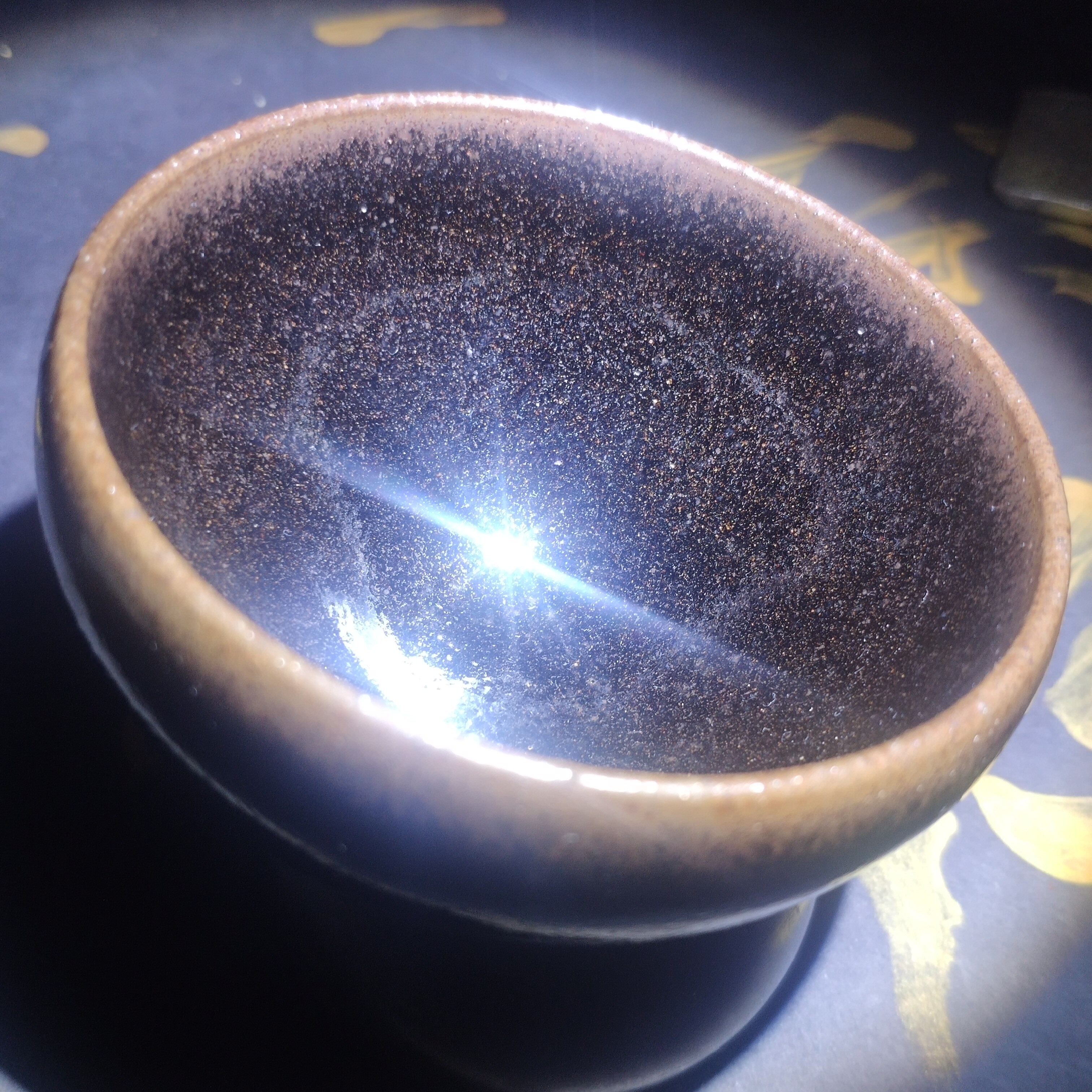 熊忠贵乌金酱紫窑变玉化无足钵二档建盏龙窑柴烧茶器主人杯子陶瓷