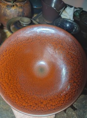 陈大鹏16口径收藏建盏茶杯茶具主人杯红鹧鸪撇口天目茶杯陶瓷国大