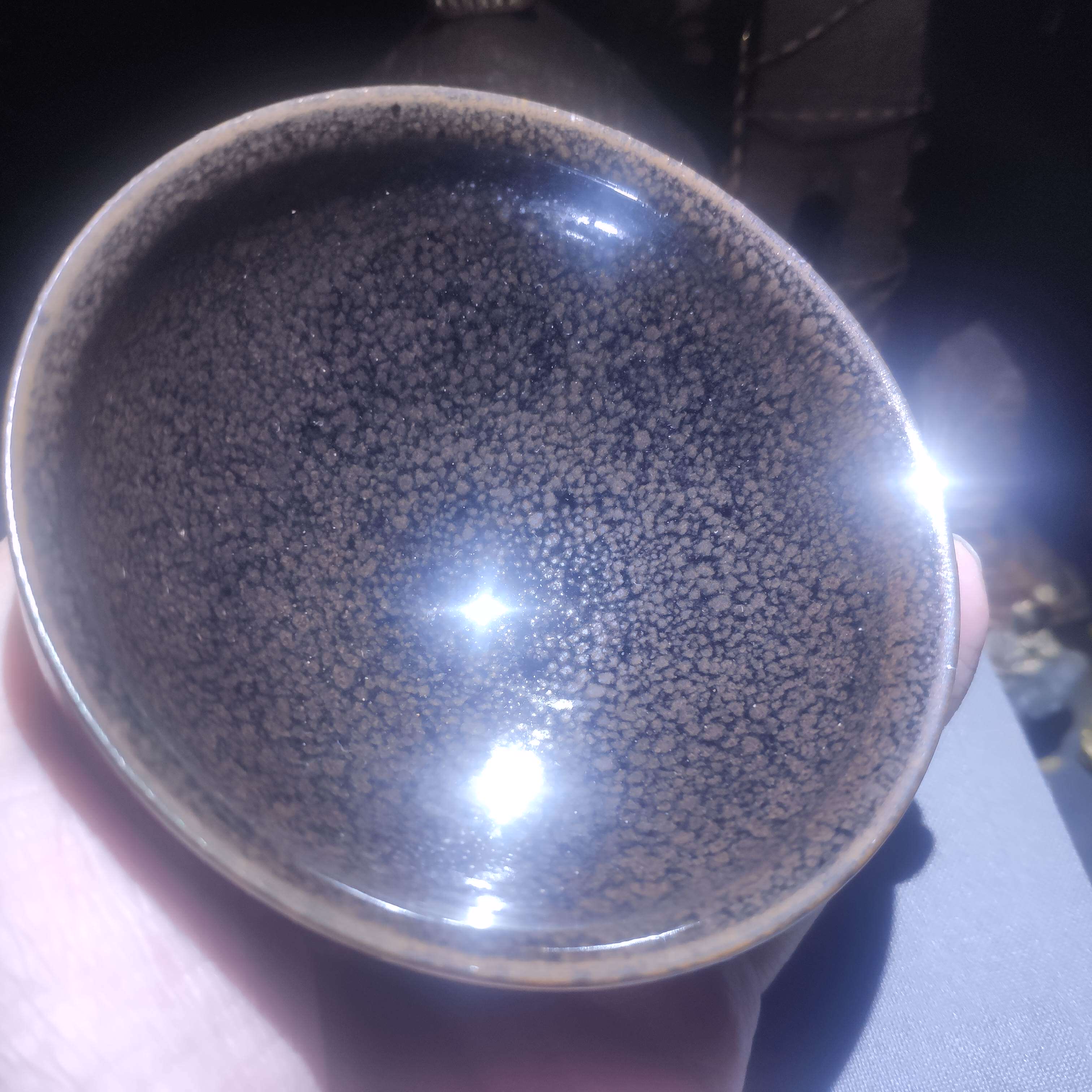 危敏捷九龙窑柴烧建盏茶器窑宝油滴珍珠窑变品茗杯子陶瓷收
