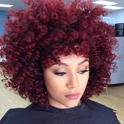 Synthetic Wig Curly African Wigs ombre hair欧美非洲小卷假发