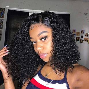 10A Brazilian Human Hair Wigs For Women Black Afro Curly wig