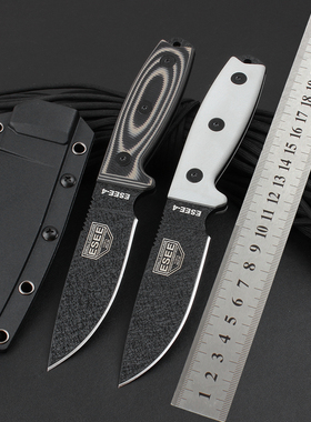ESEE4野外求生随身小刀锋利高硬度户外生存刀具防身直刀车载工具