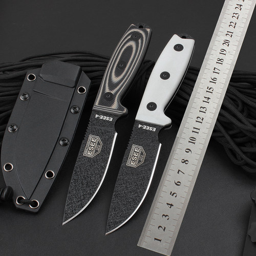 ESEE4野外求生随身小刀锋利高硬度户外生存刀具防身直刀车载工具