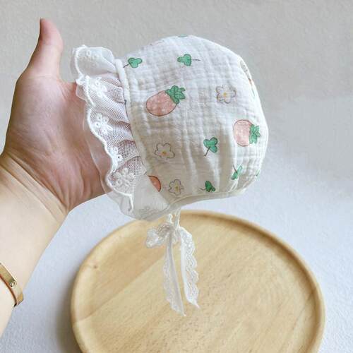婴儿帽子春夏薄款纯棉胎帽纯棉纱