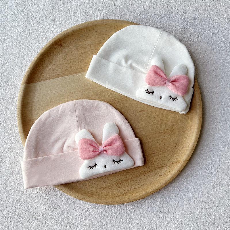 新生婴儿秋冬春可爱小兔胎帽女宝宝套头柔软0-3-6针织保暖双层帽,童装/婴儿装/亲子装,帽子,淘宝优惠券,粉丝福利购,淘宝优惠卷