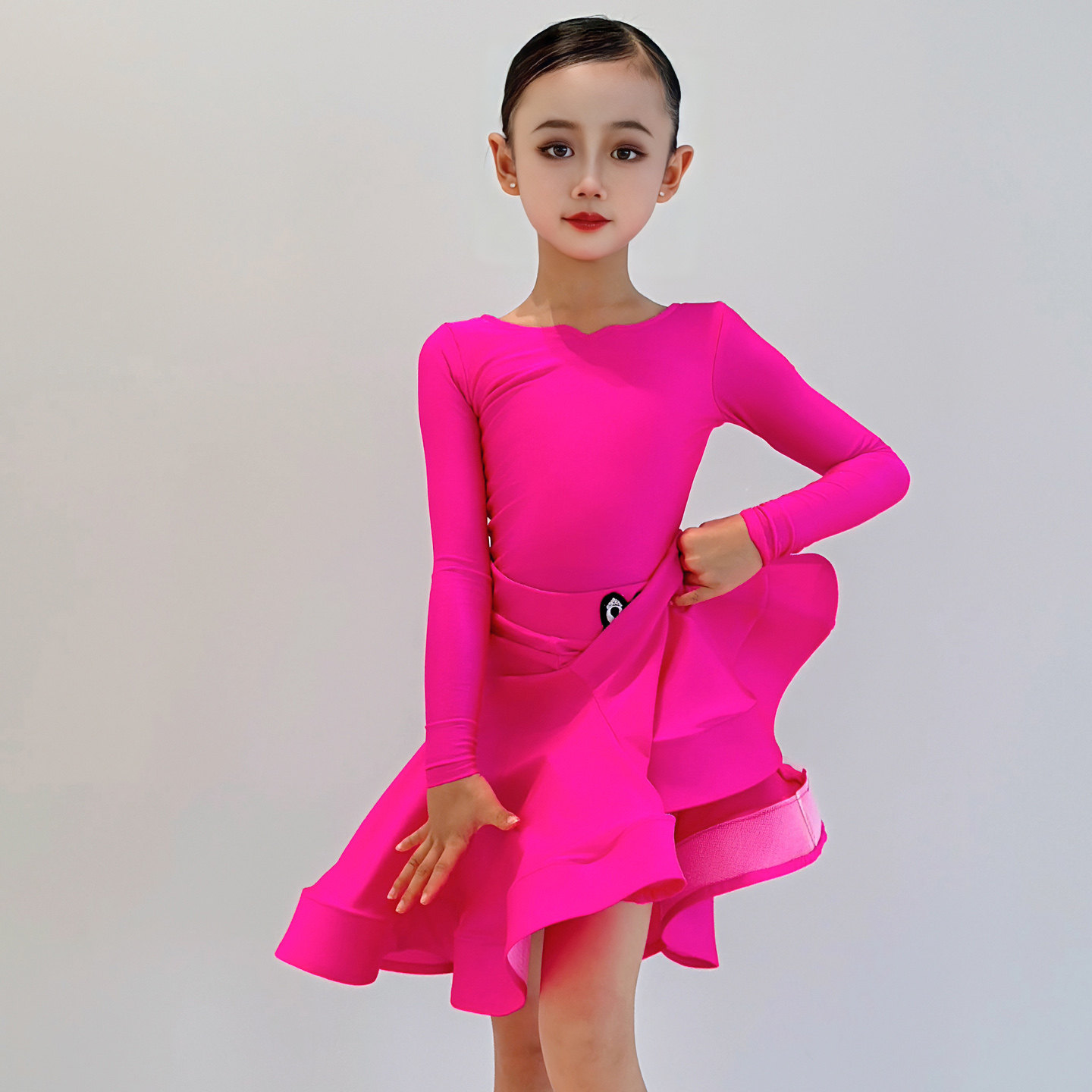 拉丁舞比赛服少儿拉丁规定表演服儿童高端拉丁舞艺考比赛服演出服