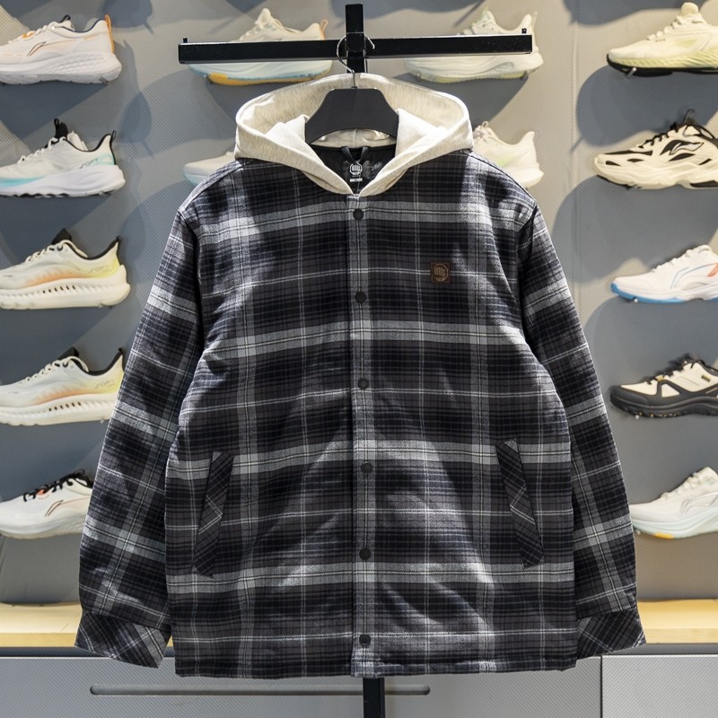 李宁单排扣男子棉短棉服