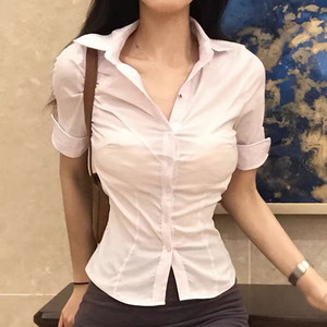 直播衣服女主播性衬衣收腰