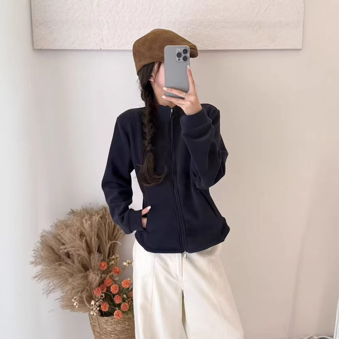 26春款外套女棉服牛奶丝外套长袖卫衣宽松休闲韩版学院风外套上衣