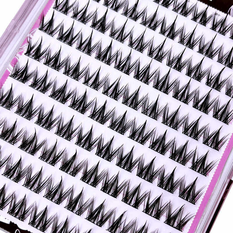 浓密黑梗三部曲单簇假睫毛懒人