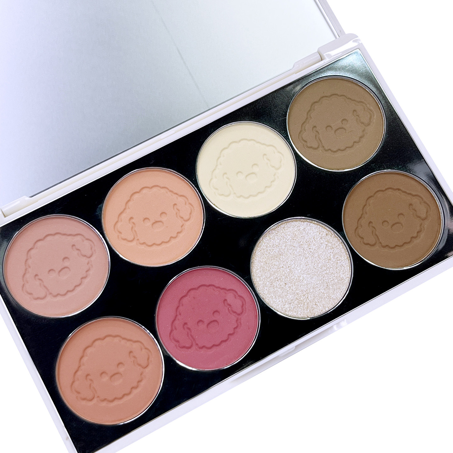 MISS ROSE 8色腮红高光修容一体盘哑光萌彩盘修饰轮廓