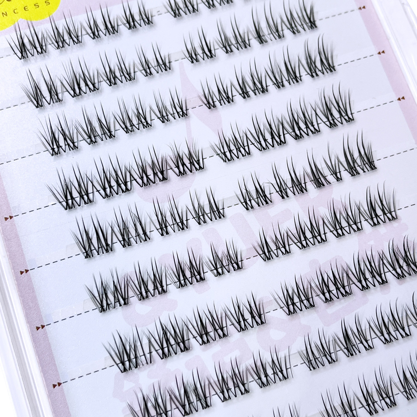 月儿公主单簇分段透明梗上睫毛