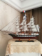 新品 客厅简约帆船模型一帆风顺摆件木质工艺船装 饰品开业乔迁节日