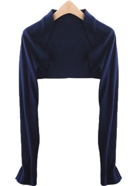 女罩衫上衣超短坎肩外套披肩长袖防晒针织开衫空调护肩吊带裙外搭