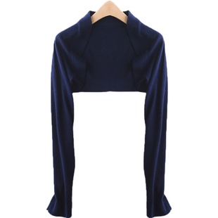 空调护肩吊带裙外搭 防晒针织开衫 女罩衫 上衣超短坎肩外套披肩长袖