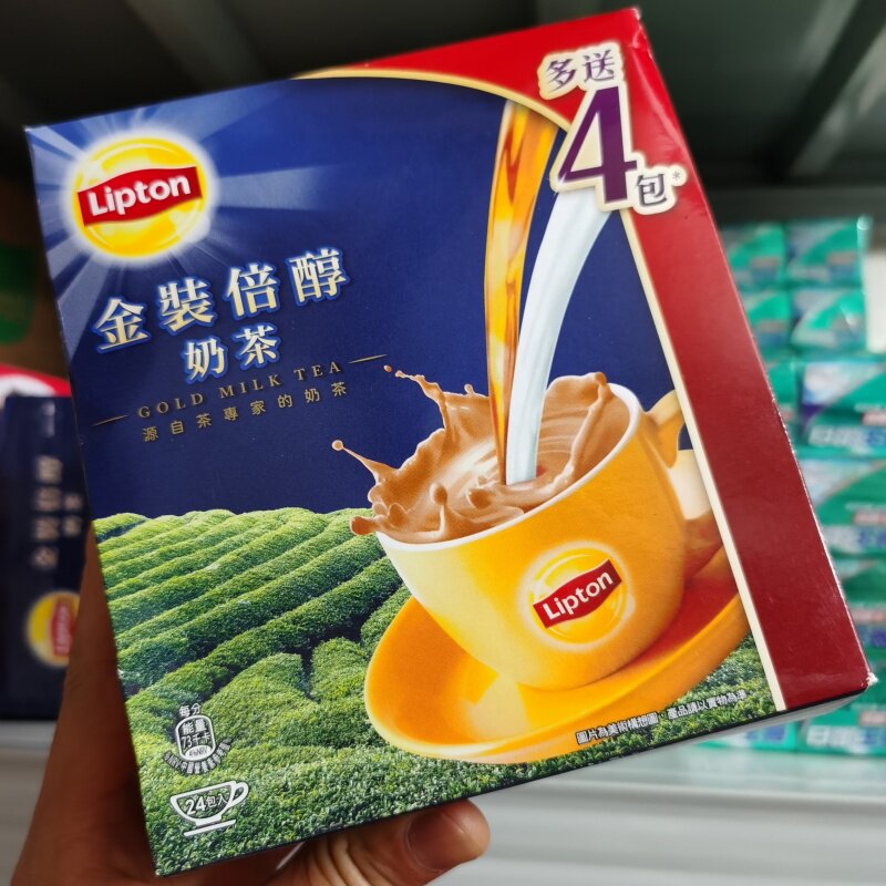 香港进口Lipton/立顿金装倍醇奶茶16.5克24条包邮休闲饮品