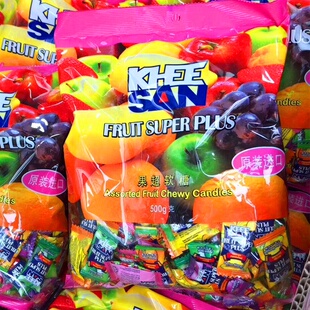袋装 Plus果超软糖水果糖喜糖 500g 马来西亚进口Fruit 香港购