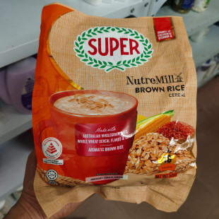 马来西亚SUPER4合1即食红糙米麦片早餐冲饮540g18小包