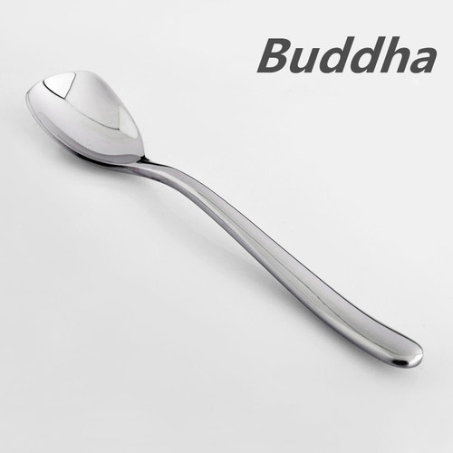Buddha月光雪糕勺冰淇淋匙更 西点平头扇形勺不锈钢 外贸出口法国