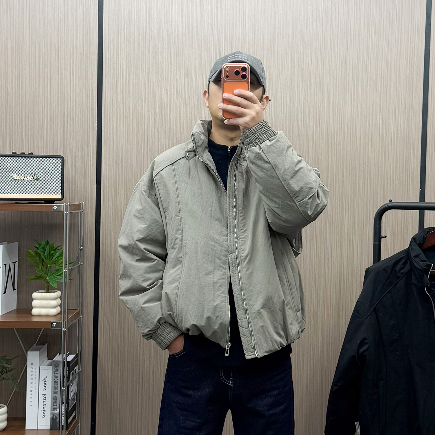 地卜师 设计感工装羽绒服男士2025新款冬季保暖结构立领外套