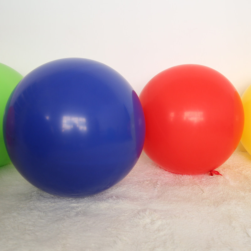 进口德球加厚超大气球36寸灰色白色橡胶球氦气球飘空生日婚礼装饰