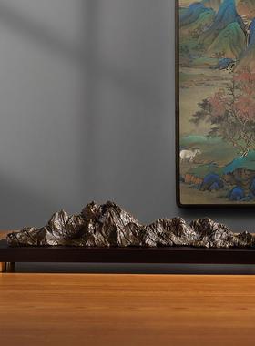 千里江山黄铜中式禅意礼品摆件