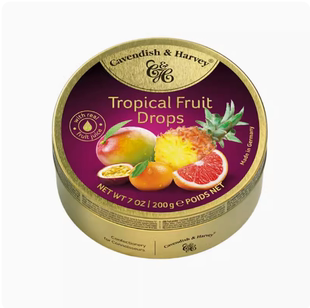 嘉云热带杂果味糖硬质糖果200g德国进口tropical fruit drops